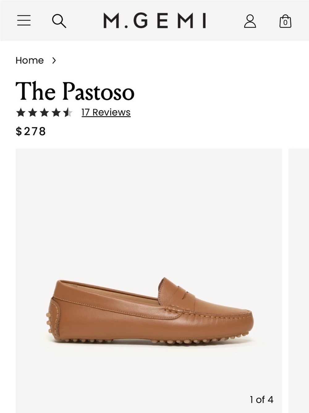 M. Gemi The Pastoso Women’s Loafer in Tan Calf